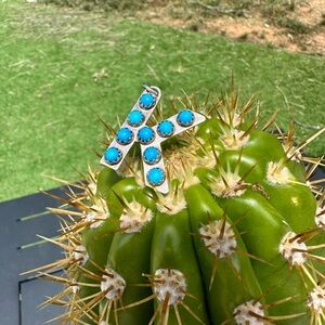 Sterling Silver and Turquoise Initial Pendant